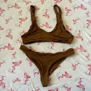 Mai underwear brown cheeky bikini
